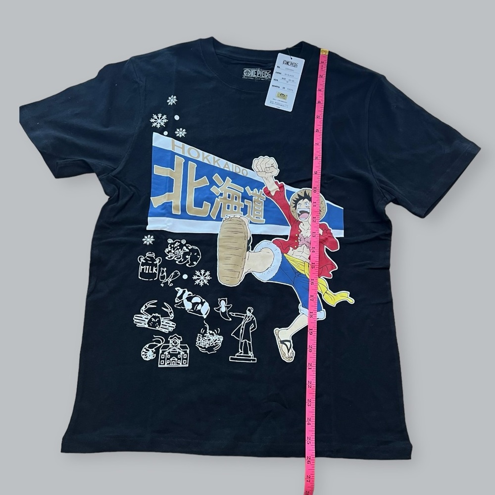 One Piece Luffy Anime Manga Unisex Adult Size M Black Hokkaido New short sleeve - Picture 4 of 9